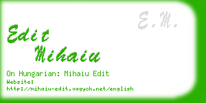 edit mihaiu business card